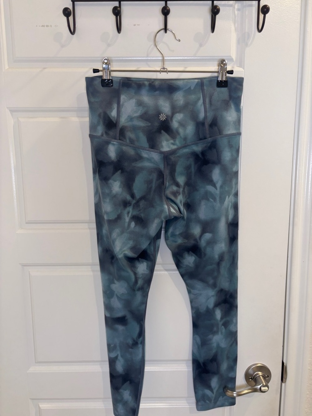 Athleta Elation 7/8 Leggings Blue Tie Dye High Rise Size Small - Picture 3 of 6